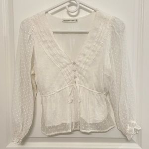 Abercrombie & Fitch white lace blouse